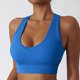 thumbnail image 2 of Sujetador Deportivo Cuello En U Push Up Transpirable Sin Costuras Que Absorbe El Sudor Resistente A Los Impactos Top Atlético Azul L, 2 of 6