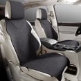 thumbnail image 2 of Cojín de asiento de gamuza de ajuste universal para automóvil, cojín de asiento con media cubierta para el 90 % de los vehículos sedán y todoterrenos, juego universal, solo funda para 2 asientos delan, 2 of 5