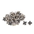 thumbnail image 2 of 3 Boxes 150pcs Brooch Buttons Black Four Pointed Shape Seamless Detachable Decorative Brooch Pins for Women Shirt Coat Dress, 2 of 3