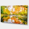 thumbnail image 2 of Bright Fall Forest with River - Landscape Canvas Art Print, 2 of 4
