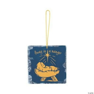 Away in a Manger Ornaments, Christmas, Home Decor, 12 Pieces