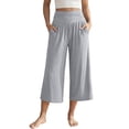 thumbnail image 3 of Breezora Casual Womens Linen Cotton Wide Leg High Waist Pants Relaxed Trousers for Daily Summer Wear, 3 of 6