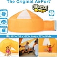 thumbnail image 2 of The Original Patented AirFort - Build A Fort in 30 Seconds, Inflatable Fort for Kids, Play Tent for 3-12 Years, A Playhouse Where Imagination Runs Wild, Fan not Included (Creamsicle Orange), 2 of 8