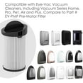 thumbnail image 2 of 4 Pack Replacement Vacuum Filter Compatible with Eye-Vac EV-PMF Pre-Motor Filter, Fits for NeoVac Elite Touchless Stationary Vacuum, Compared to Part # EV-PMF, 2 of 5