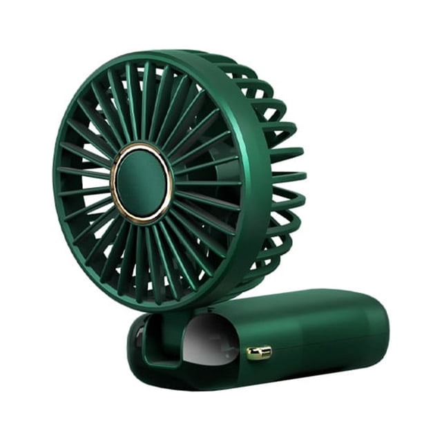 Bearachild Mini ventilador USB de 5 velocidades, ajustable, para oficina, dormitorio, escuela, gimnasio, cuello colgante, ventiladores personales, Electrodomésticos Verde