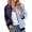 Blue, variant on Loose Fit Zip Up Track Jacket for Women, Color Block Long Sleeve, Casual Everyday Sporty Outerwear, 1 Piece, XS-6XL, Plus Size Friendly