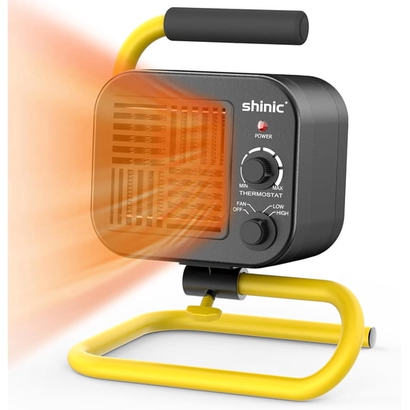 Shinic Garage Heaters for Indoor Use, Metal, Portable Space Heater with Thermostat, Greenhouse Heater, Utility Shop Heater