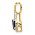 thumbnail image 2 of Finest Gold 14K Diamond & Sapphire Teardrop Halo Pendant, 2 of 4