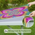 thumbnail image 6 of Colorful Tie Dye Pattern Square Fitted Tablecloth with Elastic Edge,Square Table Cover,Washable Elastic Table Cover for Home Kitchen Party Decor 34"x34", 6 of 6
