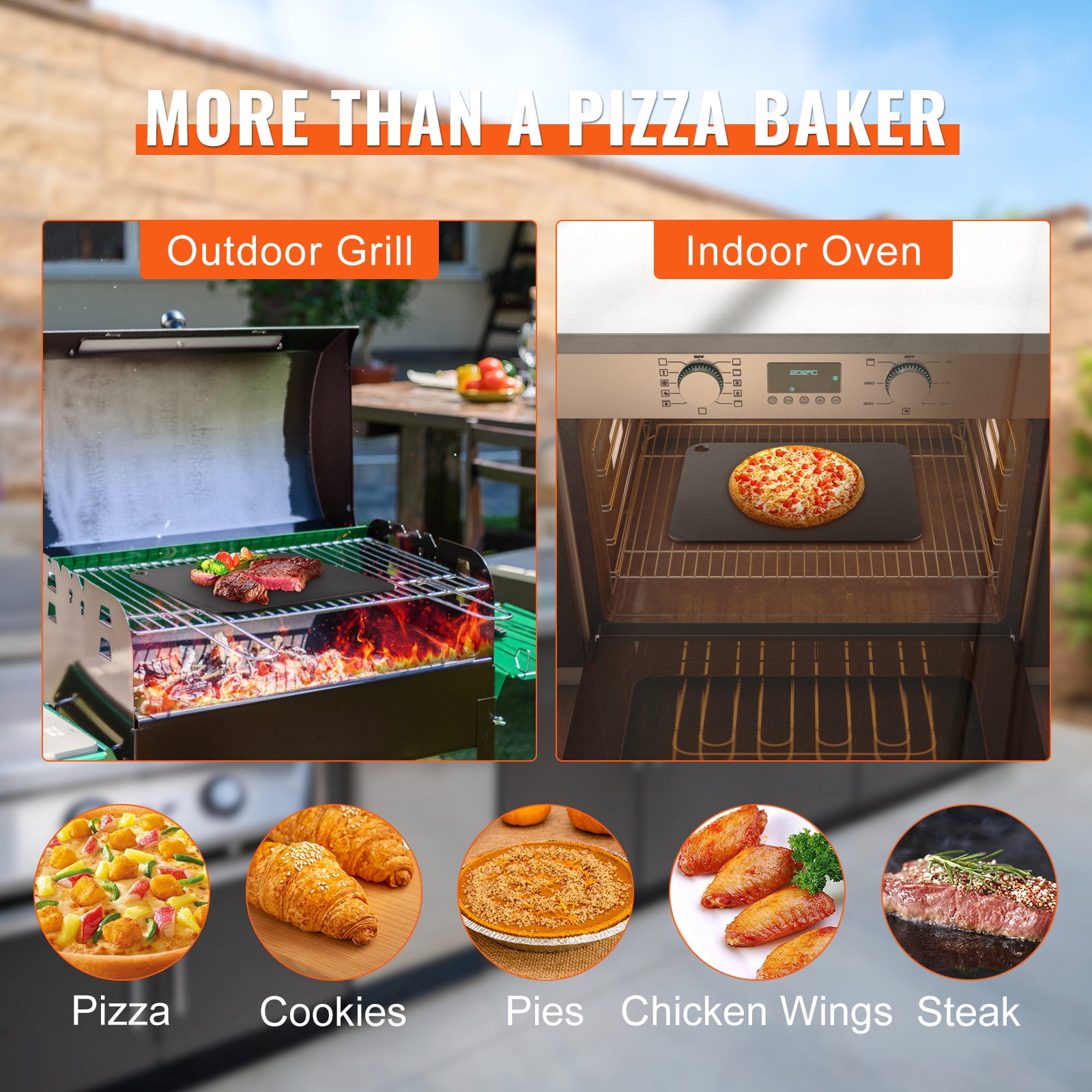 BENTISM 13.5"x10"Square Pizza Baking Steel for Oven