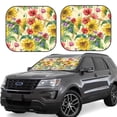 thumbnail image 1 of Saiise Sunflower Cornflower Poppy for Foldable Car Sun Shades (2-Pack) Offer Sun Protection with an Easy-fold Design for Convenient Windshield Shading-Large, 1 of 6