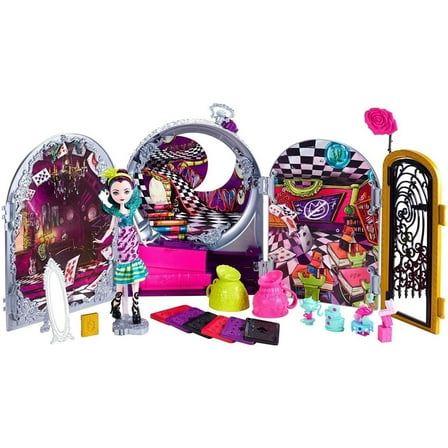 Ever After High Way Too Wonderland Playset Raven Queen Display Rooms Party Mattel