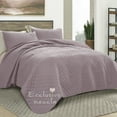 thumbnail image 6 of Exclusivo Mezcla King Size Quilt Set, 3-Piece Lightweight King Quilts Soft Bedspreads Bed Coverlets, Lilac Ash, 104"x96", 6 of 9