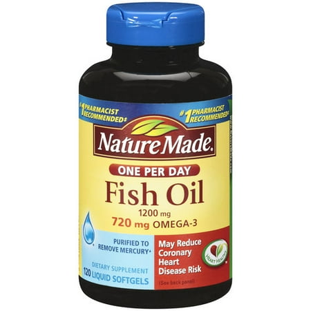 Nature Made One Per Day Fish Oil Liquid Softgels, 120ct