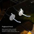 thumbnail image 4 of 2PCS Pegboard Hole Hooks Metal Peg Wall Shelf Display Hook for Outdoor Camping Barbecue White, 4 of 5