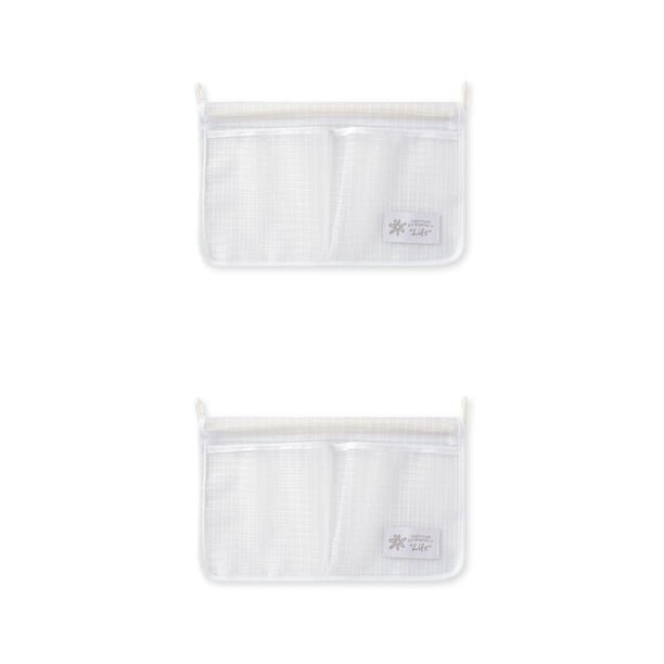 Monstrate Organizador colgante de bolsa de malla de almacenamiento para refrigerador con blanco hueco Blanco 2piezas Monstrate CBP162700