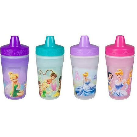 The First Years Disney Girls Insulated Sippy Cup with One Piece Lid, 4pk