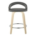 thumbnail image 6 of LumiSource Grotto Upholstered 24" Fixed-Height Counter Stool - Set of 2, 6 of 10