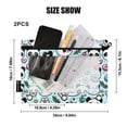 thumbnail image 3 of 2 Pack Pencil Pouch for 3 Ring Binder Smooth Zipper Folders with Pockets Clear Window Pencil Case Panda Face Flower Doughnut, 3 of 6