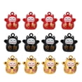 thumbnail image 1 of Miangastore 1 Ensemble 12 Pcs Clochettes en Forme de Chat, Fournitures DIY (Rouge Noir Doré), 1 of 8