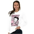 thumbnail image 5 of Kanji Betty Boop Sweet But Strong Women's Long Sleeve T Shirt Brisco Brands S, 5 of 6