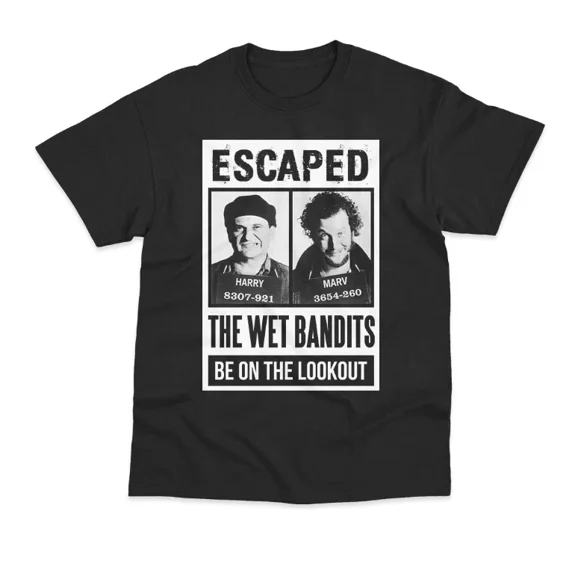 RARE Wanted - Wet Bandits Inspired By Home Alone Direct To Garment Printed T-Shirt