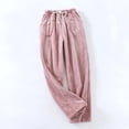 thumbnail image 3 of Pajama Pants Women Drawstring Lounge Pants Women Pink Pajama Pants with Pockets Womens Fuzzy Pajama Pants, 3 of 3