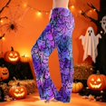 thumbnail image 6 of Domzest Halloween Pajama Pants Women Halloween Graphic Wide Leg Pj Bottoms Drawstring Elastic Waisted Funny Sleepwear Yellow S, 6 of 6