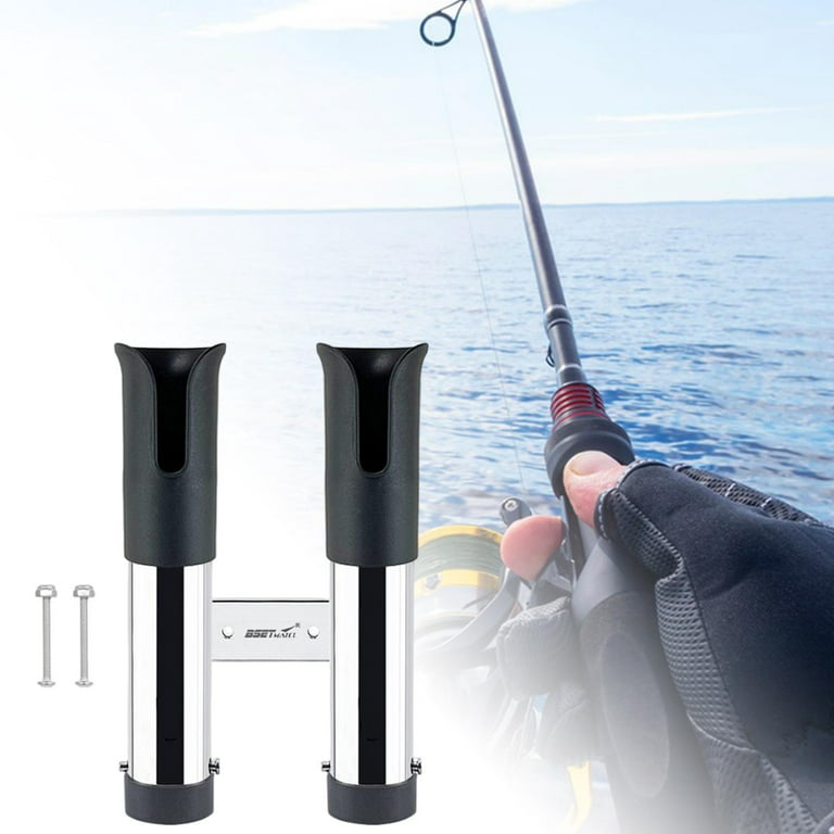 2 Tube Fishing Rod Holder, Durable with Screws Lightweight