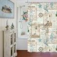 thumbnail image 2 of Drgilau Sealife Lighthouse Polyester Shower Curtain, 70" x 70" Waterproof, 2 of 5