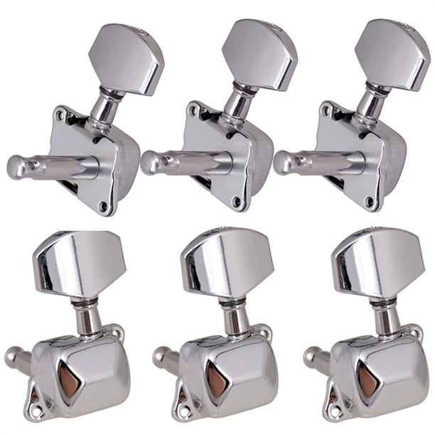 Naiovety Paquete de 6 clavijas de afinación de cabeza de máquina de guitarra de de 6 cuerdas afinadores electrónicos perillas repuestos Artesanía 6 Links Naiovety HA060575-03