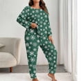 thumbnail image 2 of Posijego Christmas Pajama Sets for Women 2 Pieces Plus Size Loungewear Long Sleeve Tops Pants Sleepwear, 2 of 6