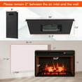 Gymax 1400W 26 Inch Electric Fireplace Insert 4777 BTU Recessed
