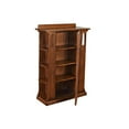 thumbnail image 2 of Pemberly Row Arts and Crafts Wood Bookcase w/ Side Shelves in Walnut, 2 of 5