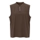 thumbnail image 5 of Ceisia Men's Relaxed Fit Henley Neck Sleeveless Tank Top with Chest Pocket for Casual Daily Wear Brown L Gifts, 5 of 5