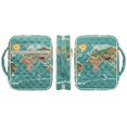 thumbnail image 3 of HELLHERO Elastic Polyester Quilted Bible Cover Case with Waterproof, Map Design Inner Pockets Lightweight Scripture Book Cover Organizer for Church Study, 3 of 9