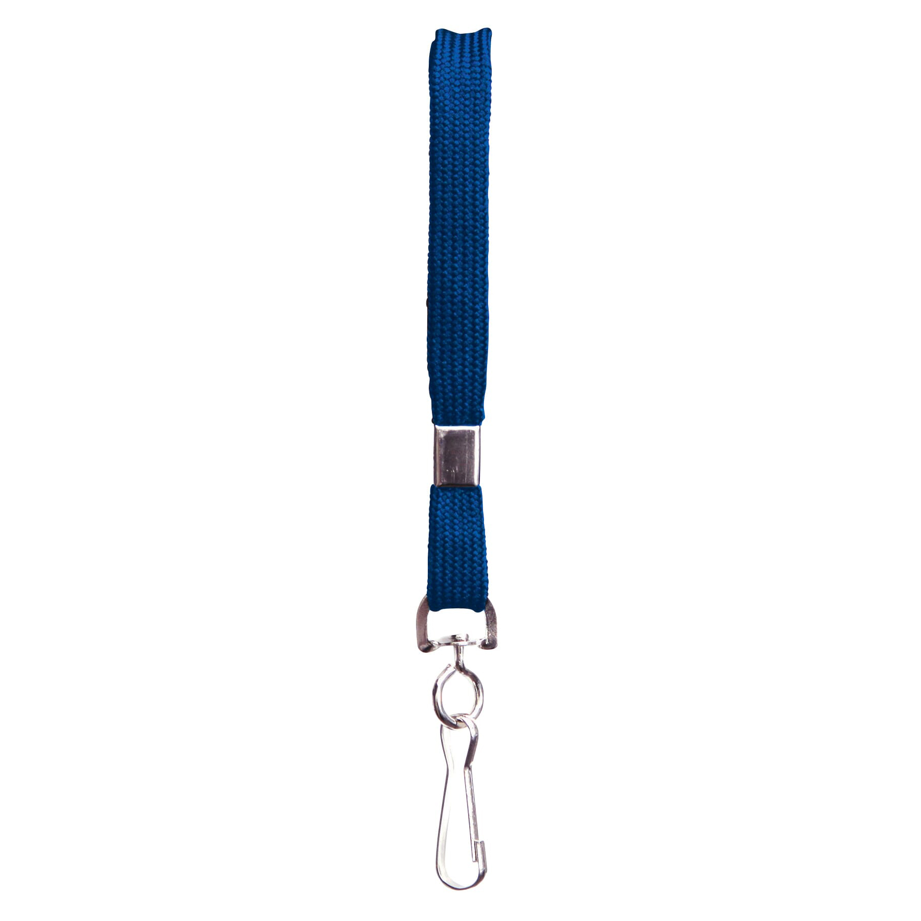 SICURIX Flat Lanyard with J Hook, Blue, Pack of 100