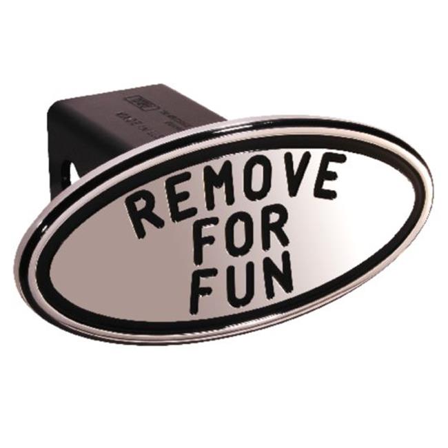 DefenderWorx 25233 Remove for Fun Black Oval 2 Inch Billet Hitch