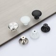 thumbnail image 4 of 10 tiradores de plata para cajón, pomo para muebles de 30 mm, tiradores para cajones con un solo orificio redondo, tiradores para puertas, tiradores para muebles de armario, cocina, habitación de los, 4 of 5