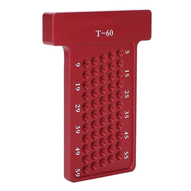 ETOPOO Woodworking T-type Line Scriber Hole Scale Ruler Aluminum Alloy Marking Gauge Crossed Line Scriber Carpenter Measuring Tools