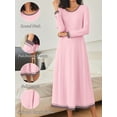 thumbnail image 5 of Avidlove Long Nightgown for Women Long Sleeve Nightshirt Full Length Sleepwear Soft Loungewear S-4XL, 5 of 7