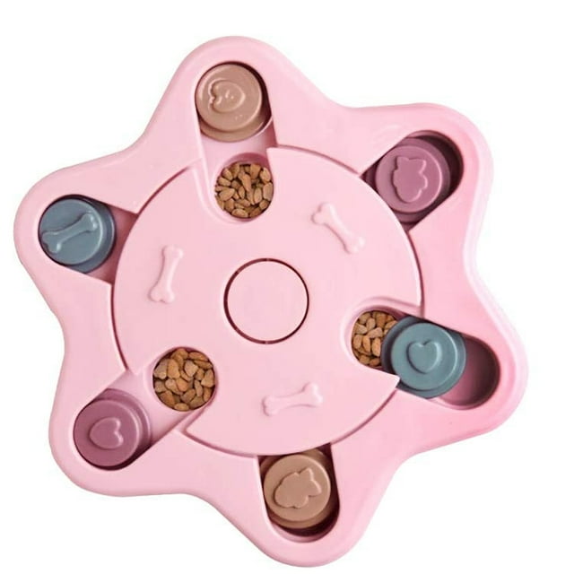 Interactive Puzzle Game Dog Toy, Treat Dispenser for Dogs Training Funny Feeding, Colorful Design Slow Feeder to Aid Pets Digestion