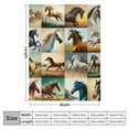 thumbnail image 4 of COMIO Horse Throw Blanket Gifts, Watercolor Horse Soft Cozy Plush Flannel Blanket for Horse Lover, Brown Horse Race Fluffy Blanket for Women Men Couch Bed Sofa, 4 of 6