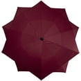 thumbnail image 3 of Northlight 8.85ft Outdoor Patio Lotus Umbrella with Hand Crank, Burgundy, 3 of 6