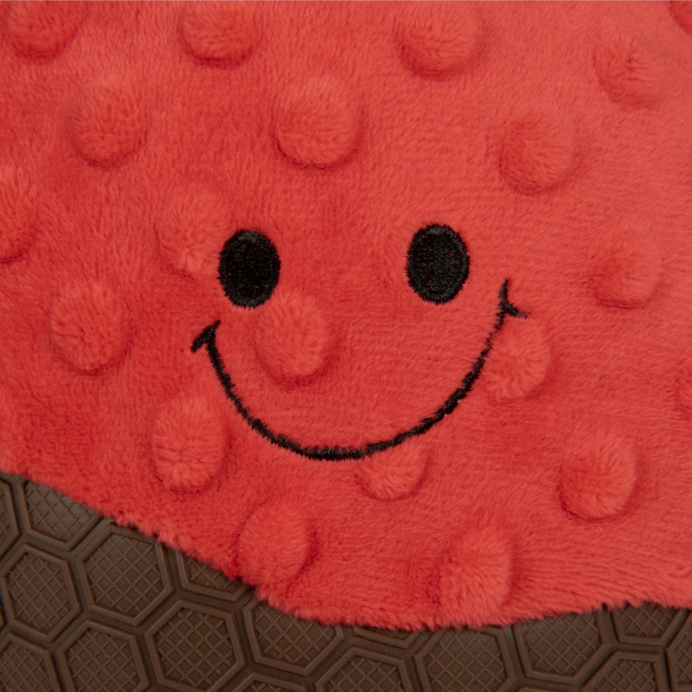 TrustyPup Tough 'N Fun Cocoa Berry Squeaky TPR & Plush Durable Dog Toy, Red Large