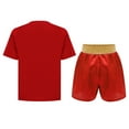 thumbnail image 2 of YiZYiF Kids Boys Boxing Outfit T-shirt with Boxer Shorts Fight Training Set Muay Thai MMA BJJ Red 6, 2 of 4