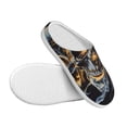 thumbnail image 3 of KLL Fiery Skull Trio Pattern Adult Unisex Cozy Slippers,Fuzzy Slip-on Slippers TPR Sole Slippers Comfort Plush Home Footwear for Indoor & Outdoor-39/40, 3 of 7