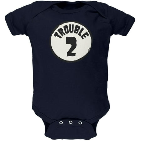 

Trouble Two Soft Baby One Piece Navy 3-6 M