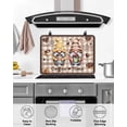 thumbnail image 4 of Large Induction Cooktop Protector Mat Farmhouse Coffee Time Stove Top Covers for Electric Stove, Vintage Gnomes Desserts Khaki Plaid Decorative Stove Burner Cover Mats, Glass Top Stove Cover, 4 of 7