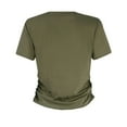 thumbnail image 5 of YDKZYMD Workout Crop Tops for Women Y2k Slim Fitted Teen Girls Tight Shirt Layering Crew Neck Short Sleeve Cute Basic Tee Juniors Athletic Summer Tops Army Green XL, 5 of 8